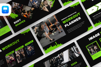 Dark Modern Workout Planner Keynote Template